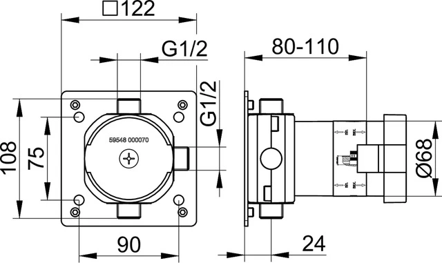 IXMO 59548000170 UP Funktionseinheit DN15 für 3-Wege Umstellventil mit Schlauchanschluß IXMO 59548000170 UP Funktionseinheit DN15 für 3-Wege Umstellventil mit Schlauchanschluß