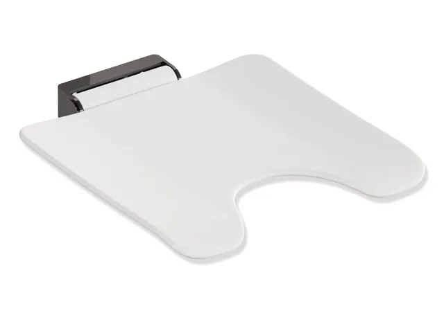 HEWI Mobiler Klappsitz System 900 PG93, Edelstahl PVD, Sitzfläche Kunststoff weiß HEWI Mobiler Klappsitz System 900 PG93, Edelstahl PVD, Sitzfläche Kunststoff weiß
