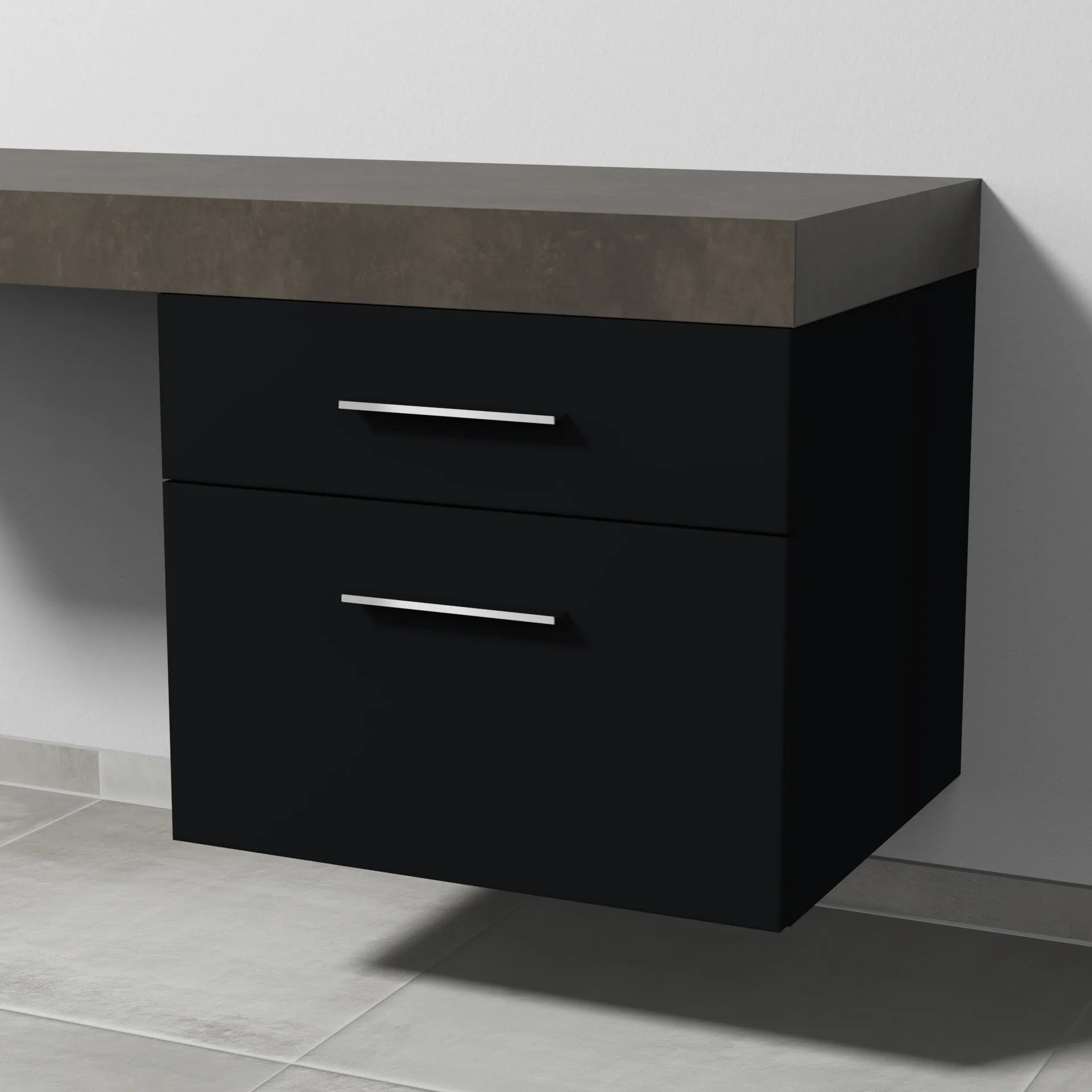 Sanipa Unterschrank „2morrow“ 600 × 510 × 520 mm in Schwarz (matt)