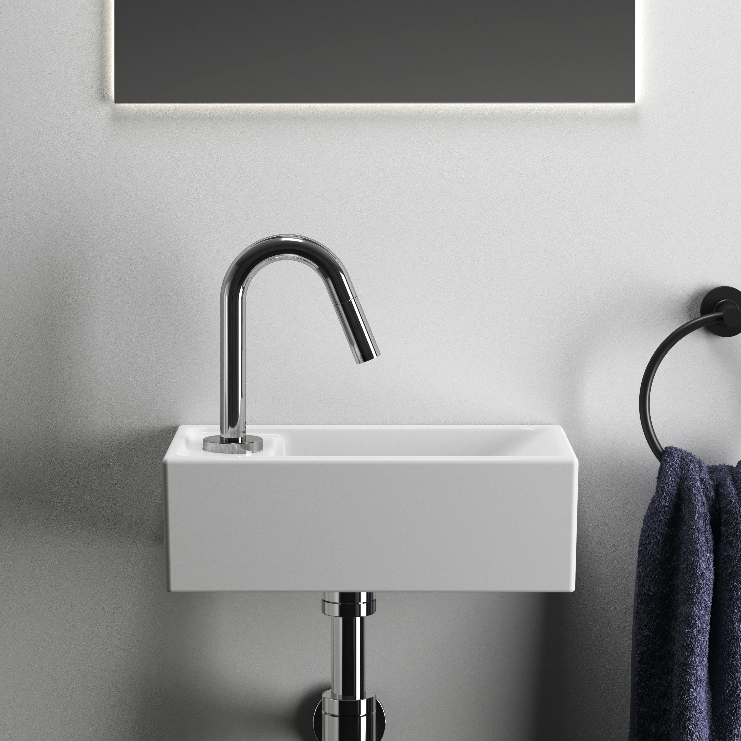 Ideal Standard Handwaschbecken i.life S, 1 Hahnloch links, ohne Überlauf, weiß, 370x210x120 mm Ideal Standard Handwaschbecken i.life S, 1 Hahnloch links, ohne Überlauf, weiß, 370x210x120 mm