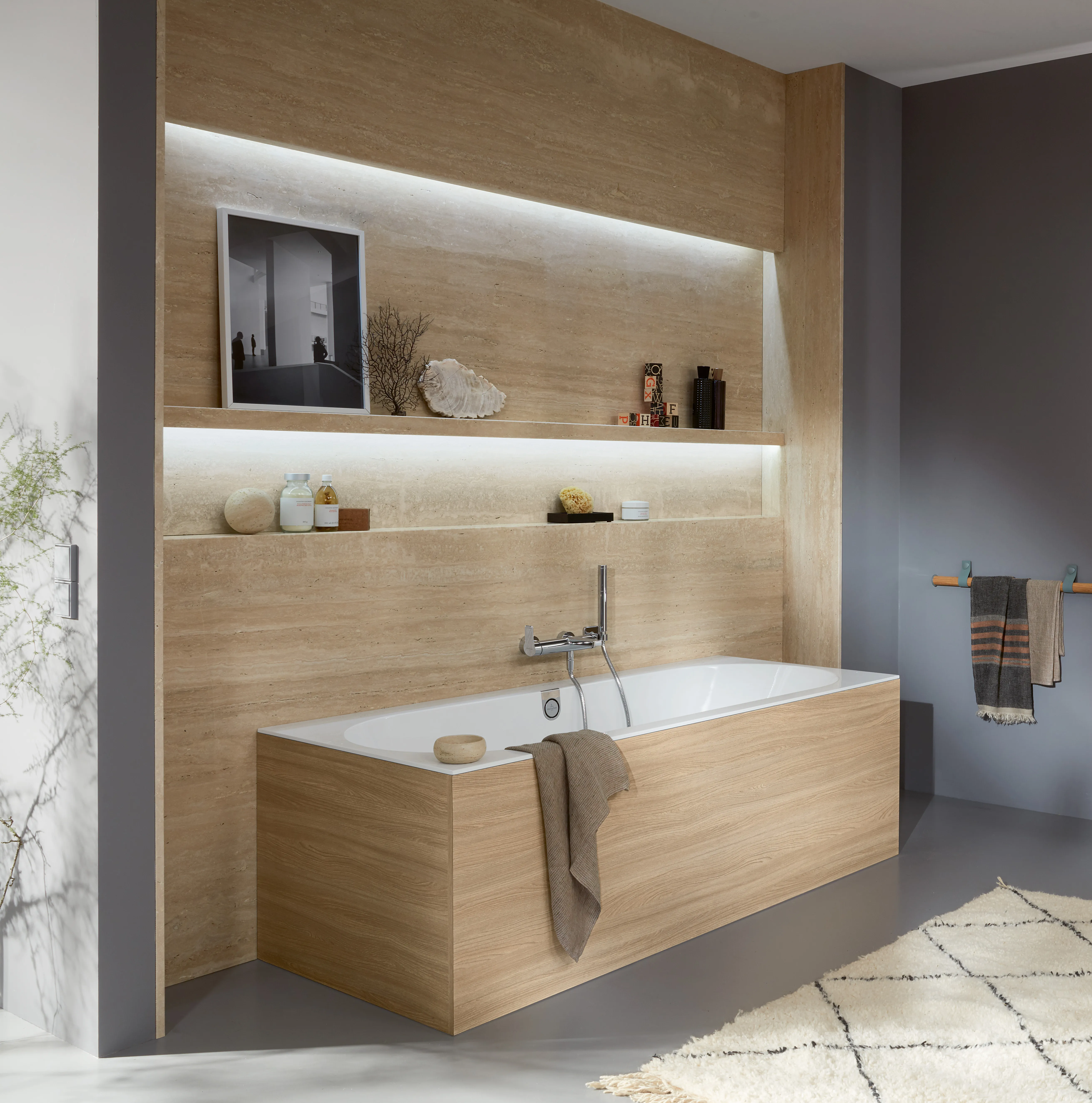 Villeroy & Boch Badewanne „Oberon 2.0“ Duo rechteck 180 × 80 cm, Mittelablauf in Weiß Alpin Villeroy & Boch Badewanne „Oberon 2.0“ Duo rechteck 180 × 80 cm, Mittelablauf in Weiß Alpin