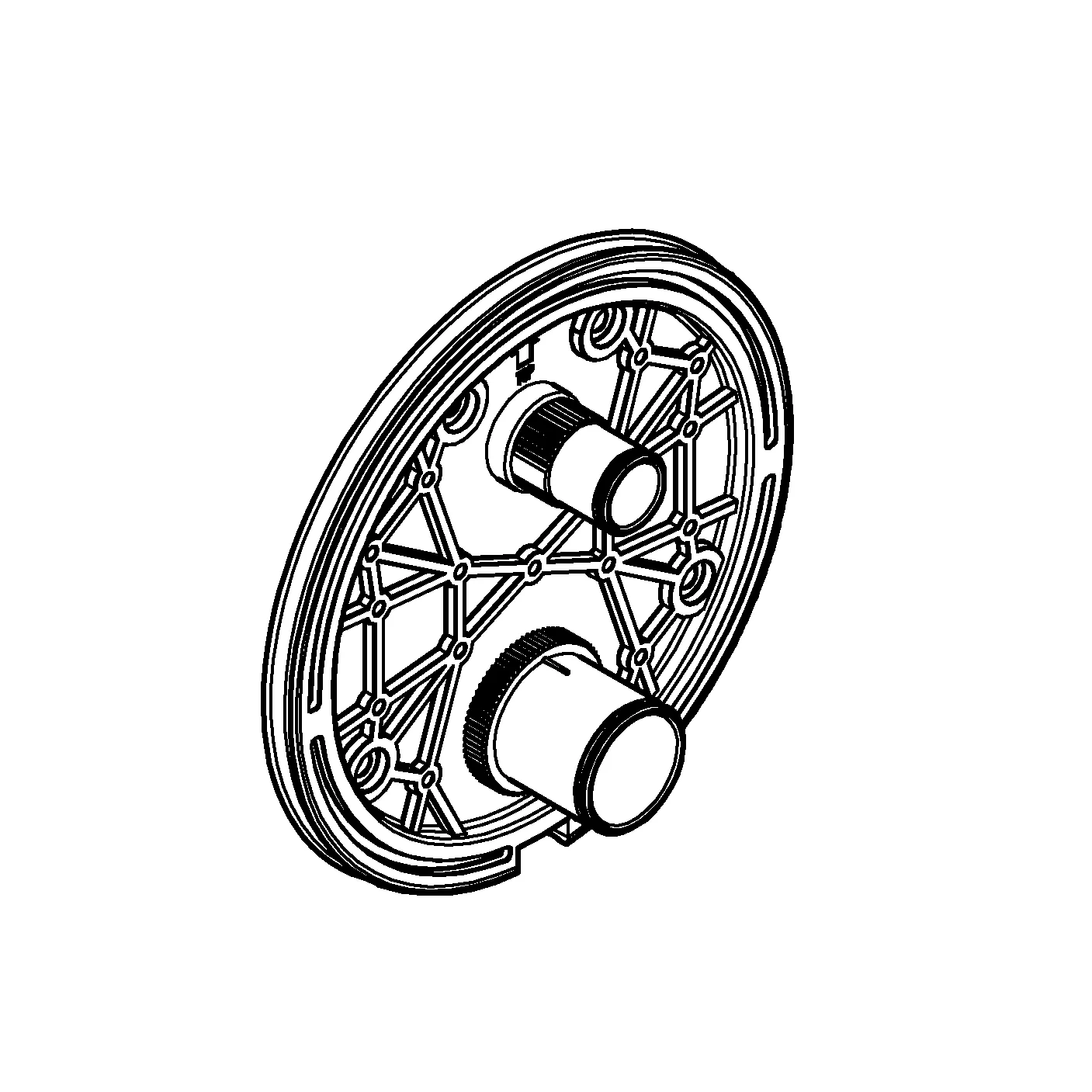 Montageplatte 49080, für Thermostat-Fertigmontagesets, inklusive Dichtungen, schwarz