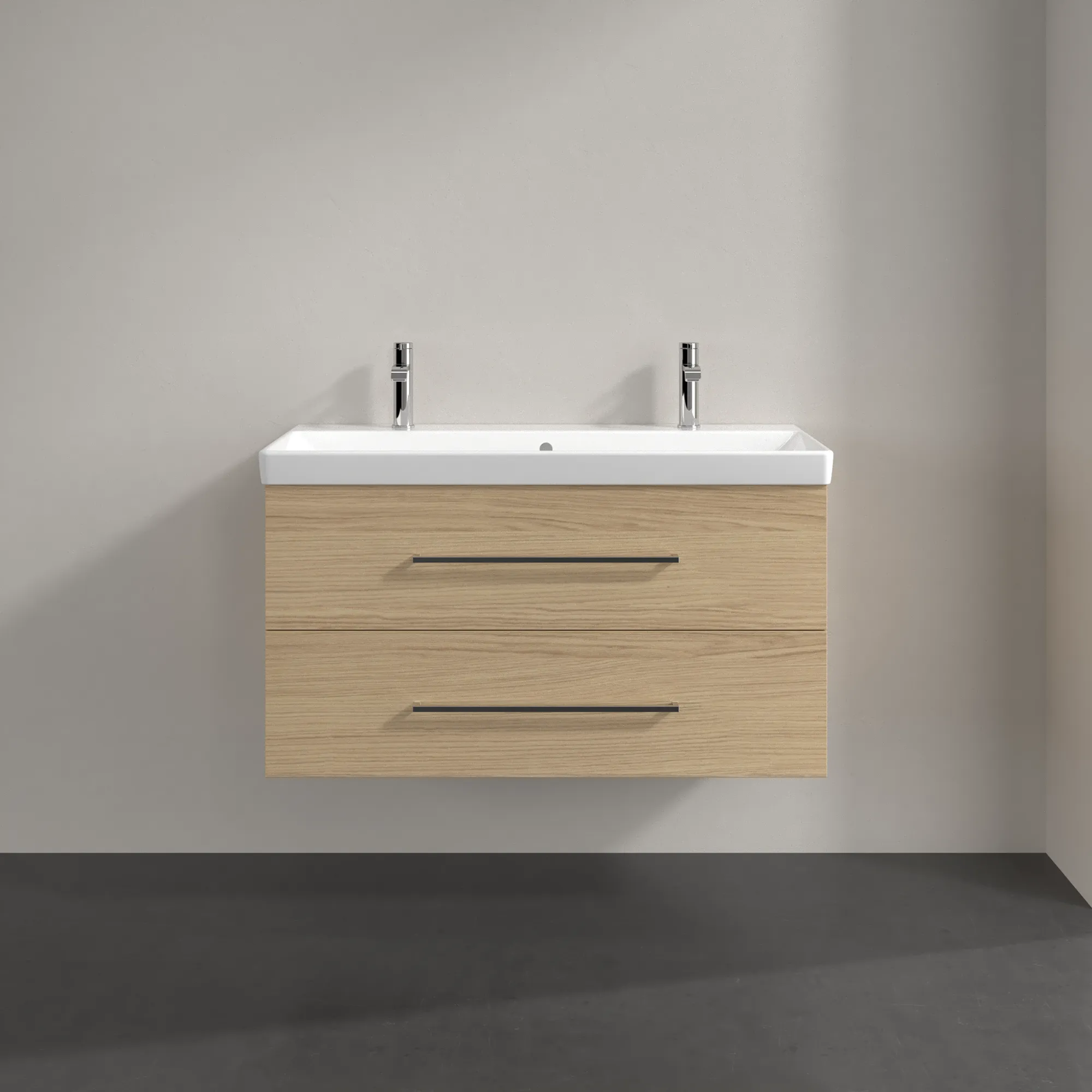 Villeroy & Boch Waschtischunterschrank „Avento“ für Schrankwaschtisch 980 × 514 × 452 mm Nordic Oak, Soft Closing