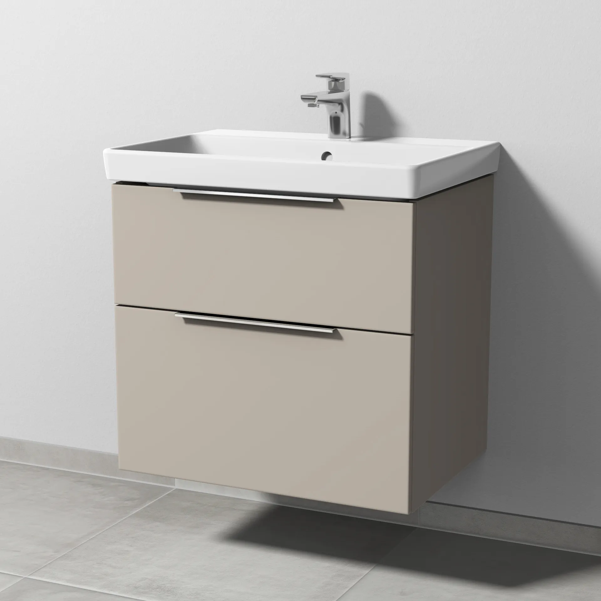 Sanipa Waschtischunterschrank „3way“ passend zu Keramik-Waschtische Avento von Villeroy & Boch 625 × 580 × 452 mm in Kaschmir (matt)