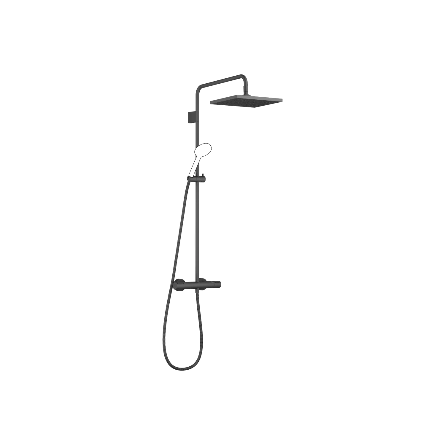 Dornbracht Showerpipe SERIENSPEZIFISCH mit Brause-Thermostat, 300 mm, schwarz matt Farbe: Schwarz (matt)