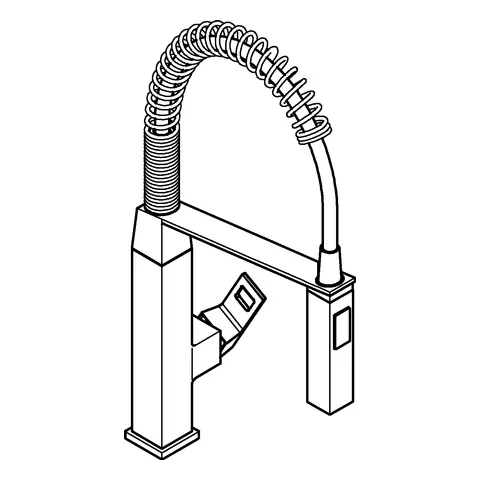 Grohe Eurocube Einhand-Spültischbatterie, ½, Einlochmontage, chrom Grohe Eurocube Einhand-Spültischbatterie, ½, Einlochmontage, chrom