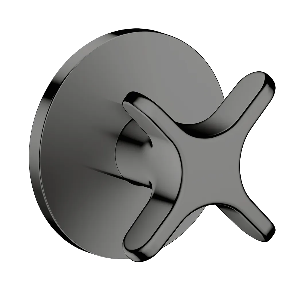 Hansgrohe AXOR One Absperrventil Unterputz mit Kreuzgriff PBC, Mengensteuerung für 1 Verbraucher