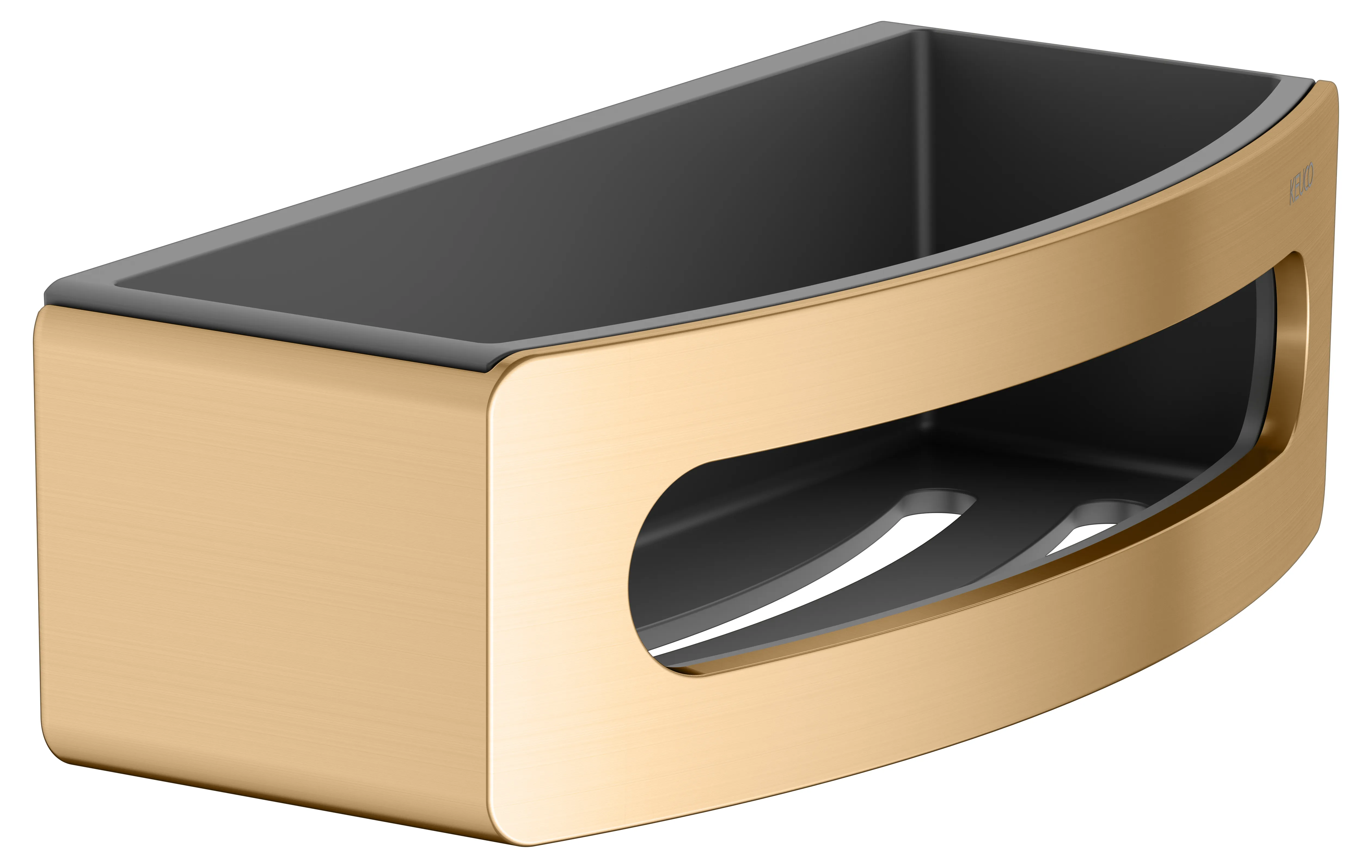 Elegance Duschkorb Messing gebürstet / anthrazit Elegance Duschkorb Messing gebürstet / anthrazit