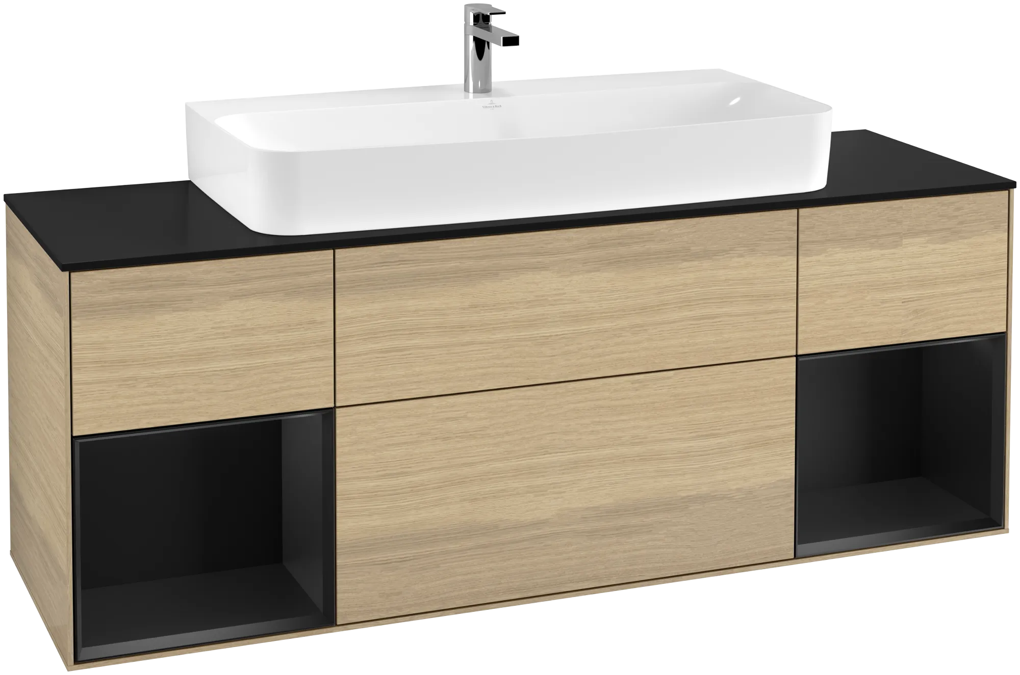 Villeroy & Boch Waschtischunterschrank „Finion“ für Schrankwaschtisch 1600 × 603 × 501 mm Oak Veneer, für Becken mittig