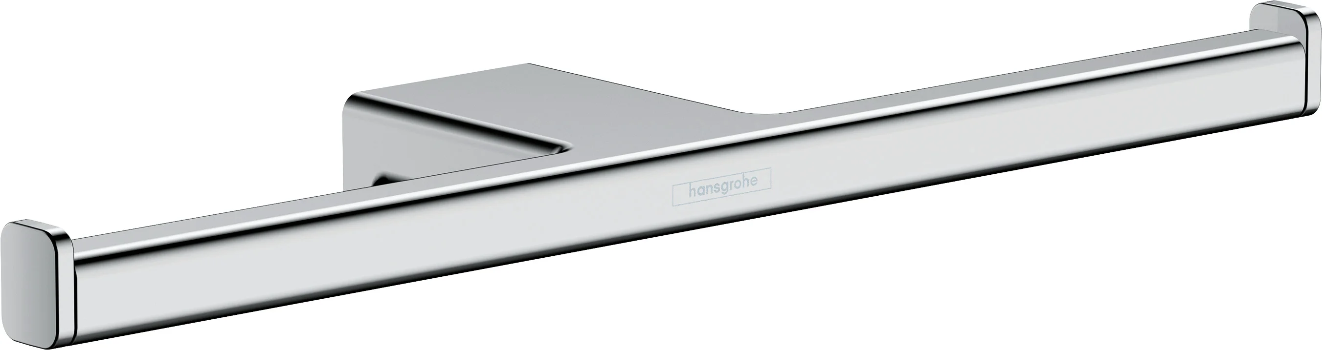 Hansgrohe AddStoris Q Doppel-Papierrollenhalter, Chrom, Wandmontage, für 2 Papierrollen
