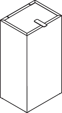 HEWI Papierabfallbehälter „System 900“ 26 × 50 × 20,3 cm in Schwarz tiefmatt