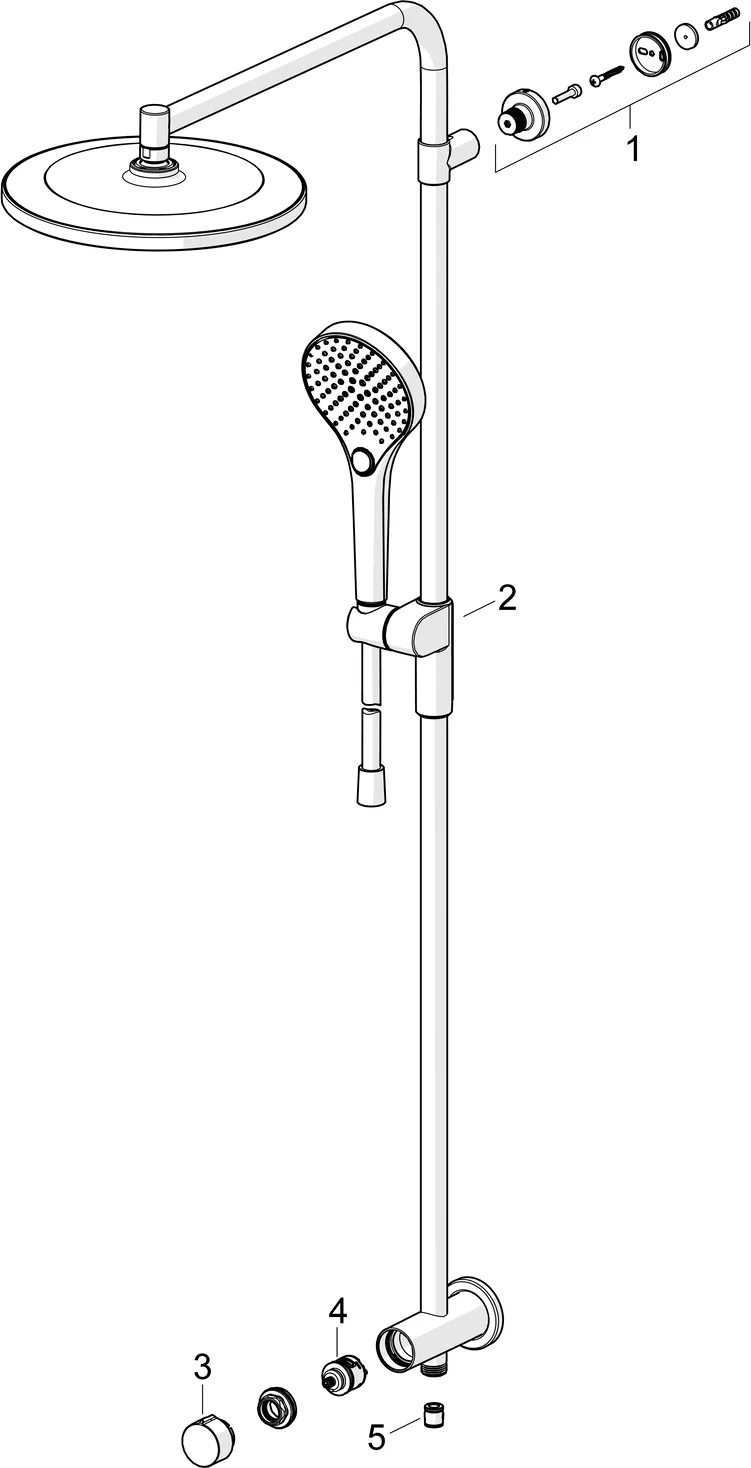 HansaVIVA Kopfbrause Set HansaVIVA 4419 Chrom