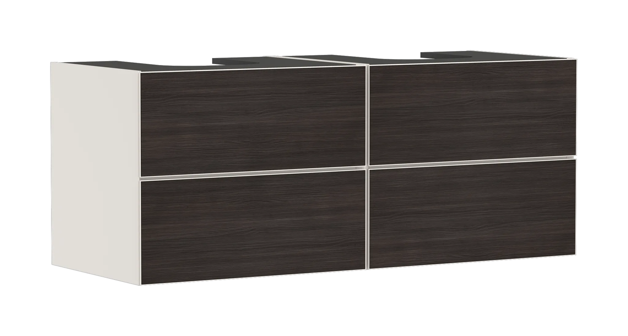 Xevolos E Waschtischunterschrank Sandbeige Matt 1370/550 mit 4 Schubkästen für Konsolen mit 2 Aufsatzwaschtischen geschliffen Bronze Struktur Xevolos E Waschtischunterschrank Sandbeige Matt 1370/550 mit 4 Schubkästen für Konsolen mit 2 Aufsatzwaschtischen geschliffen Bronze Struktur