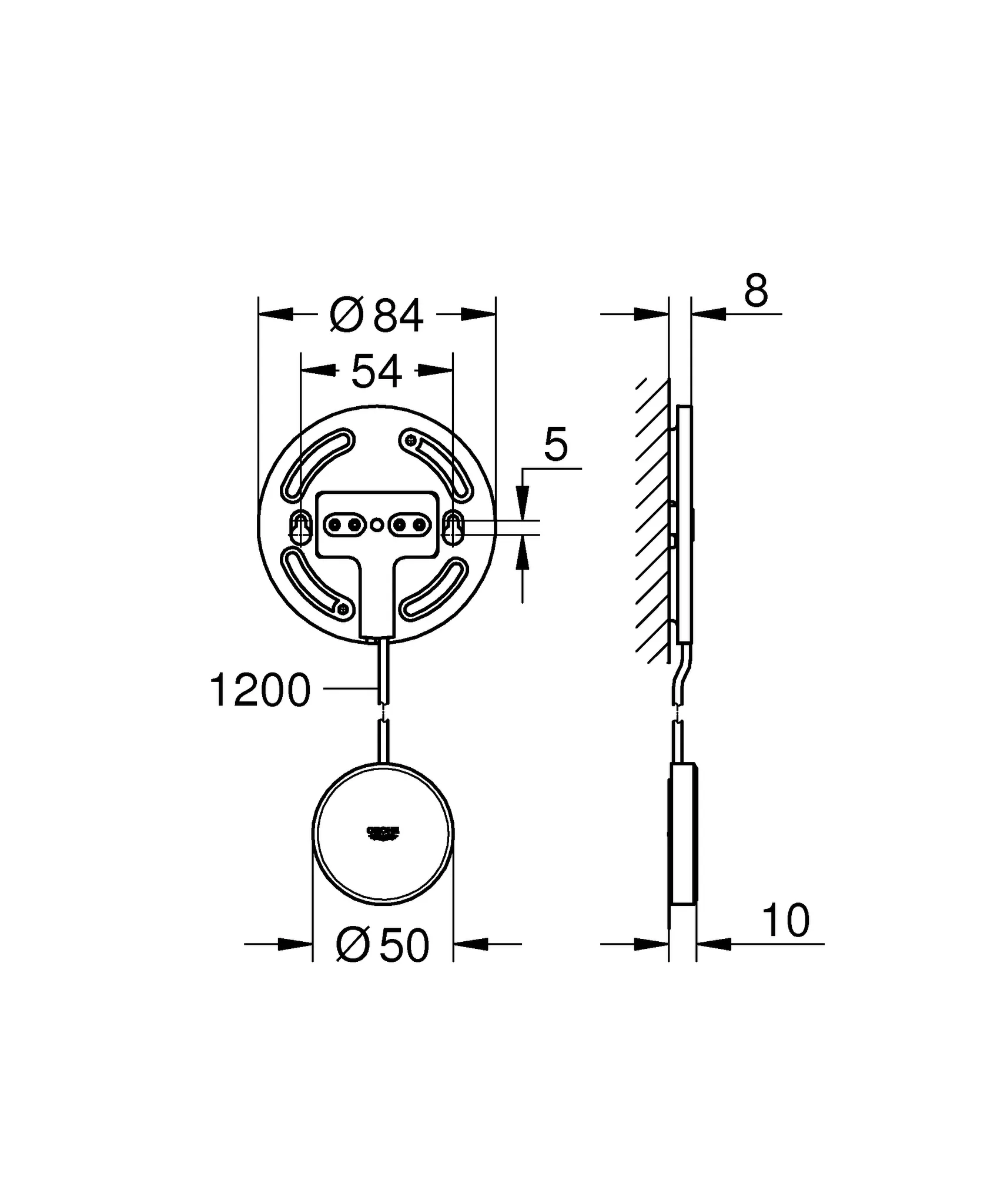 Verlängerungsset Sense 22506, für schwer zu erreichende Stellen oder zur Installation an der Wand, weiß Verlängerungsset Sense 22506, für schwer zu erreichende Stellen oder zur Installation an der Wand, weiß