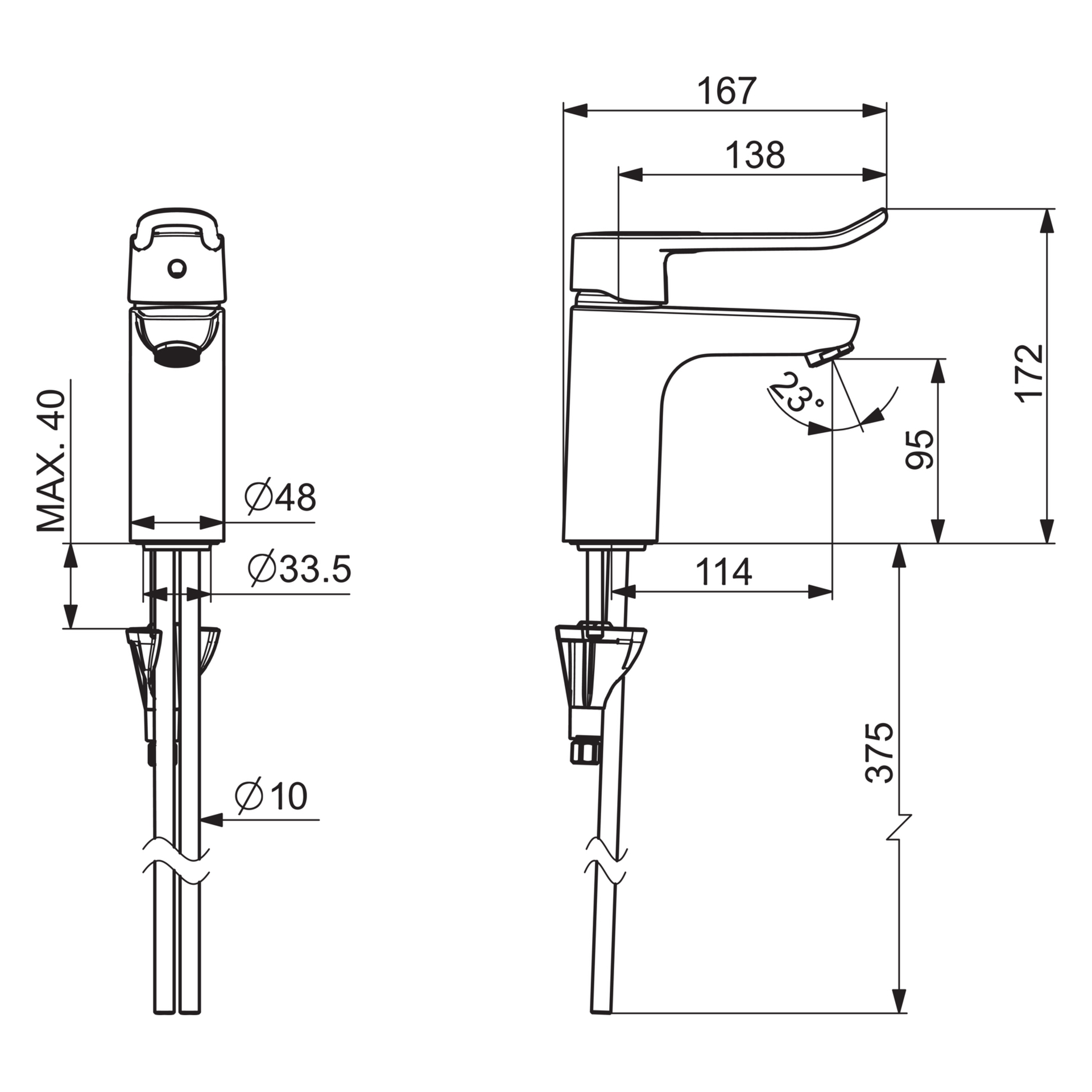 Einhebelmischer Waschtischbatterie „Clinica“ in Chrom Einhebelmischer Waschtischbatterie „Clinica“ in Chrom