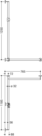 HEWI Haltegriff Ausführung rechts „System 900“ in Anthrazitgrau HEWI Haltegriff Ausführung rechts „System 900“ in Anthrazitgrau