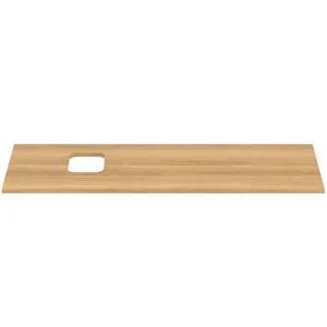 Waschtischplatte i.life B Ausschnitt links für eine Schale 1202x507x18mm Weiß matt