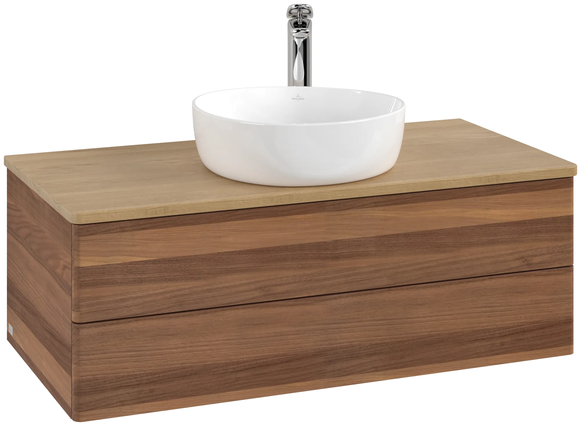 Villeroy & Boch Antao Waschbeckenunterschrank L20_5, 1000x360x500 mm, Warm Walnut / Honey Oak