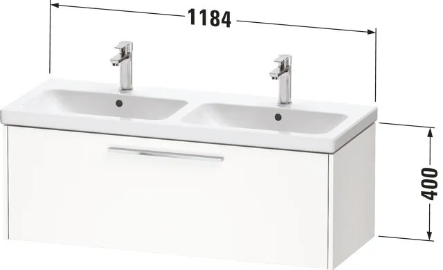Duravit Waschtischunterschrank für Doppelwaschtisch Wandhängend „D-Code“ 118,4 × 40 × 46 cm in Graphit Matt Duravit Waschtischunterschrank für Doppelwaschtisch Wandhängend „D-Code“ 118,4 × 40 × 46 cm in Graphit Matt