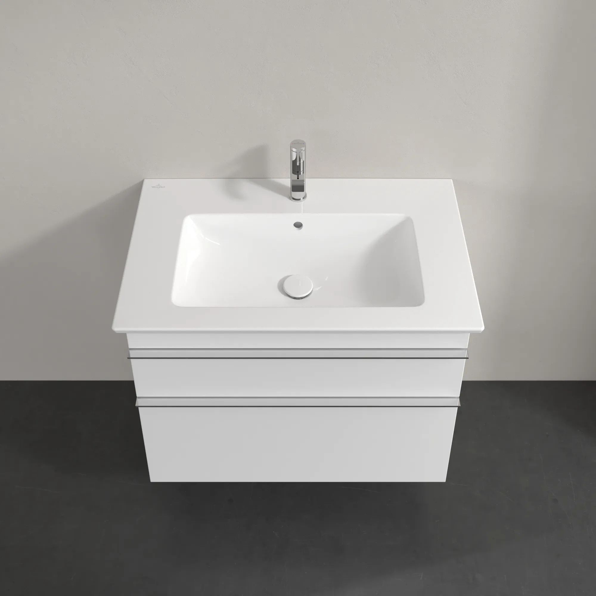 Villeroy & Boch Waschtischunterschrank „Venticello“ für Schrankwaschtisch 753 × 590 × 502 mm Weiß Matt, für Becken mittig