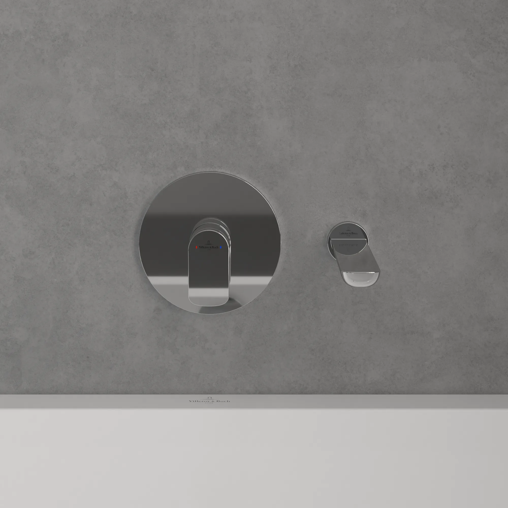 Einhand-Unterputz-Armatur „O.novo“ 4,1 cm in Chrom Einhand-Unterputz-Armatur „O.novo“ 4,1 cm in Chrom