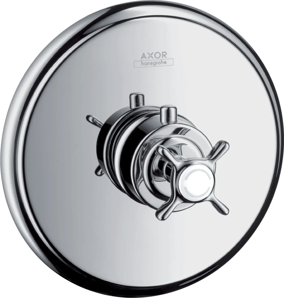 Hansgrohe AXOR Montreux Thermostat Unterputz HighFlow, Brushed Nickel, max. Durchfluss 59 l/min, einstellbare Temperaturbegrenzung, Rückflussverhinderer, Schalldämpfer