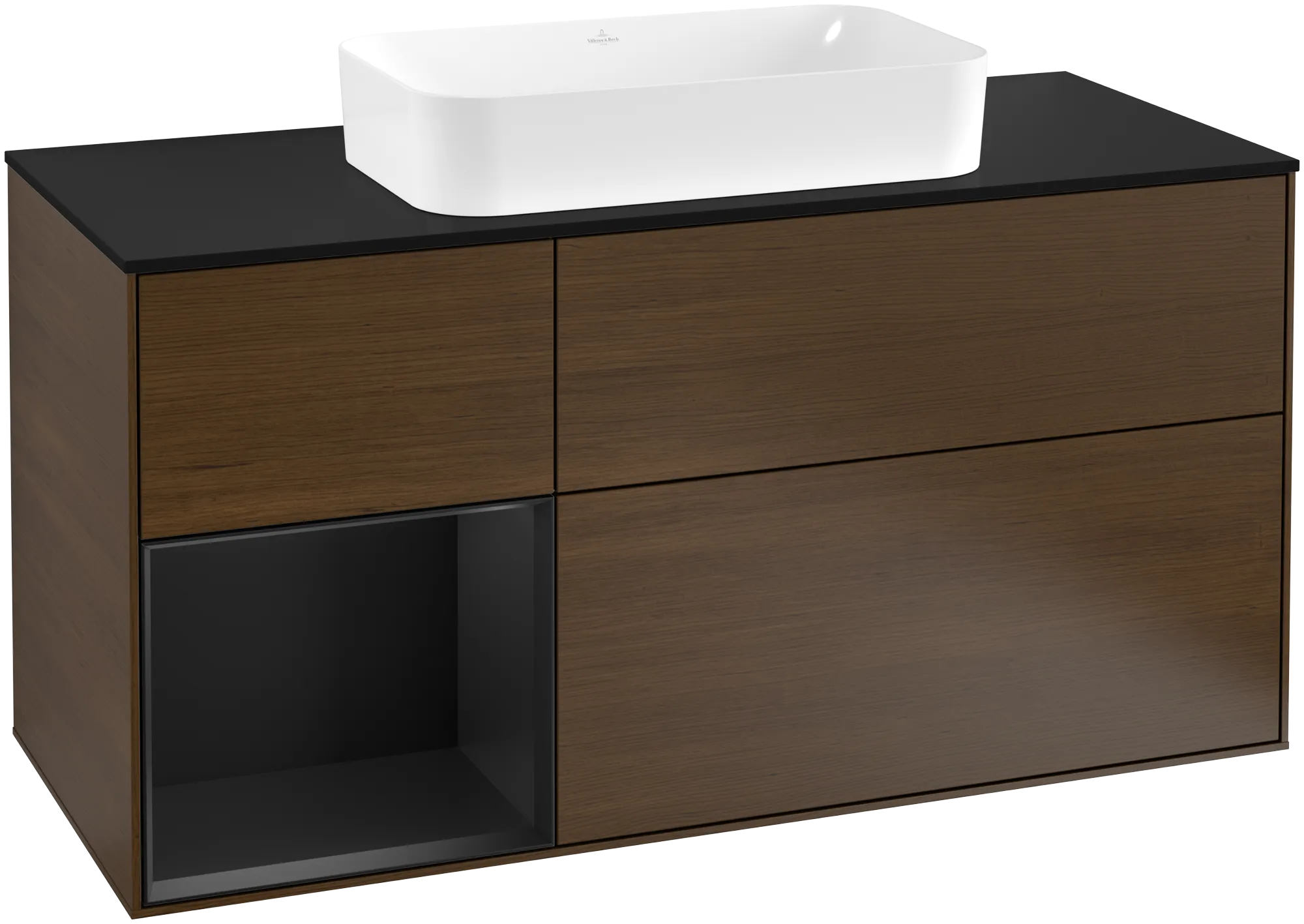 Villeroy & Boch Waschbeckenunterschrank Finion G29, 1200x603x501mm, mit Beleuchtung, 3 Auszüge