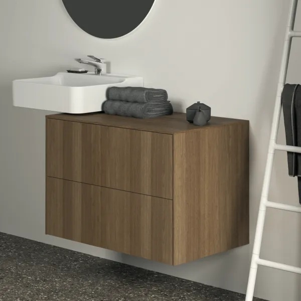 Ideal Standard Waschtischunterschrank „Conca“ 80,2 × 55 × 50,5 cm Walnuss dunkel Furnier