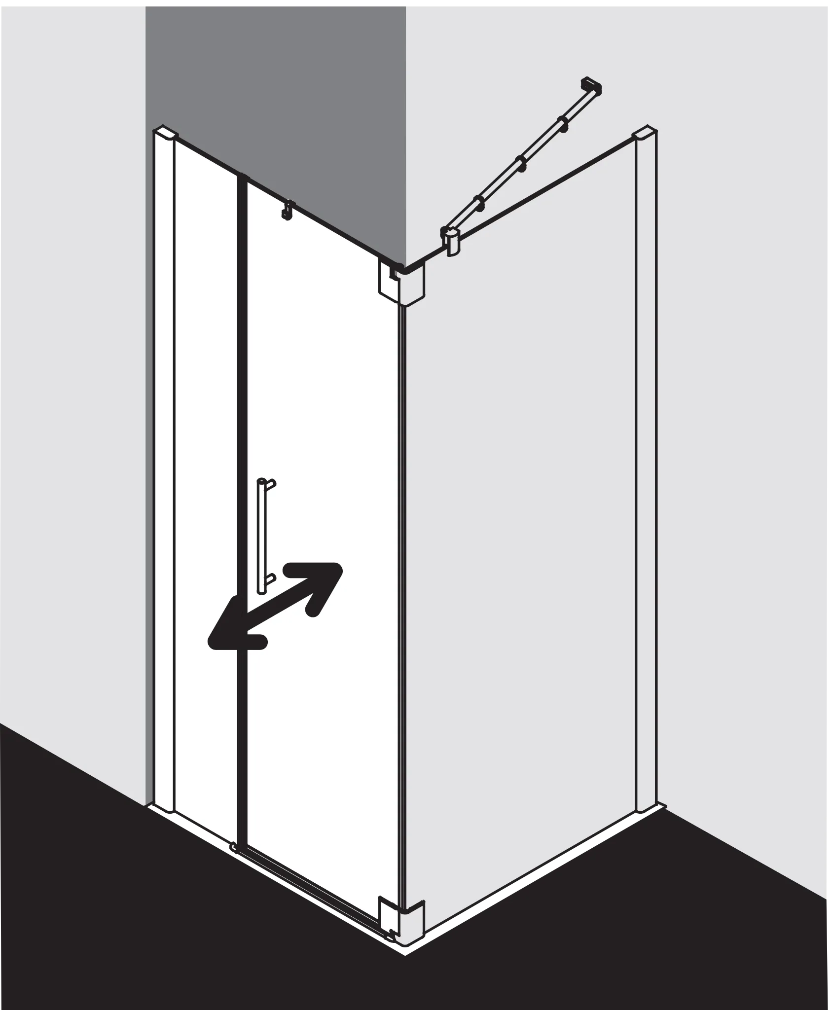 PASA XP PX1FR Pendeltür 1-flügelig und Festfeld rechts, für Ecke, Höhe 2000 mm, Wanneneinbaumaß 1010-1040 mm, Breitenverstellmaß 1000-1030 mm, Glasaußenkante 985-1015 mm, Farbe Silber Mattglanz, Glas ESG Klar PASA XP PX1FR Pendeltür 1-flügelig und Festfeld rechts, für Ecke, Höhe 2000 mm, Wanneneinbaumaß 1010-1040 mm, Breitenverstellmaß 1000-1030 mm, Glasaußenkante 985-1015 mm, Farbe Silber Mattglanz, Glas ESG Klar