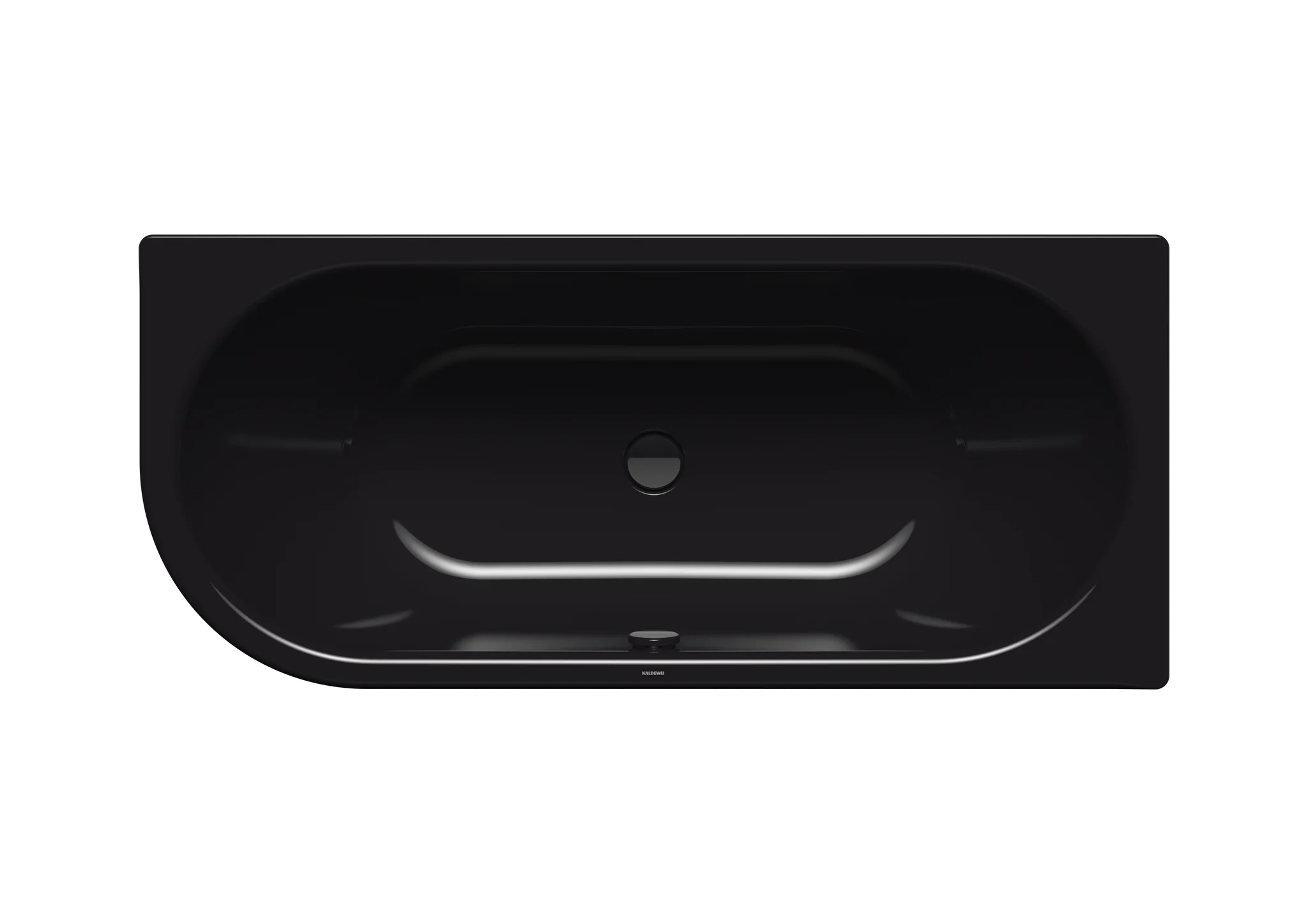 Kaldewei CENTRO DUO 1 LINKS Badewanne, oval, 1700x750 mm, schwarz Perl-Effekt, 460 mm Tiefe