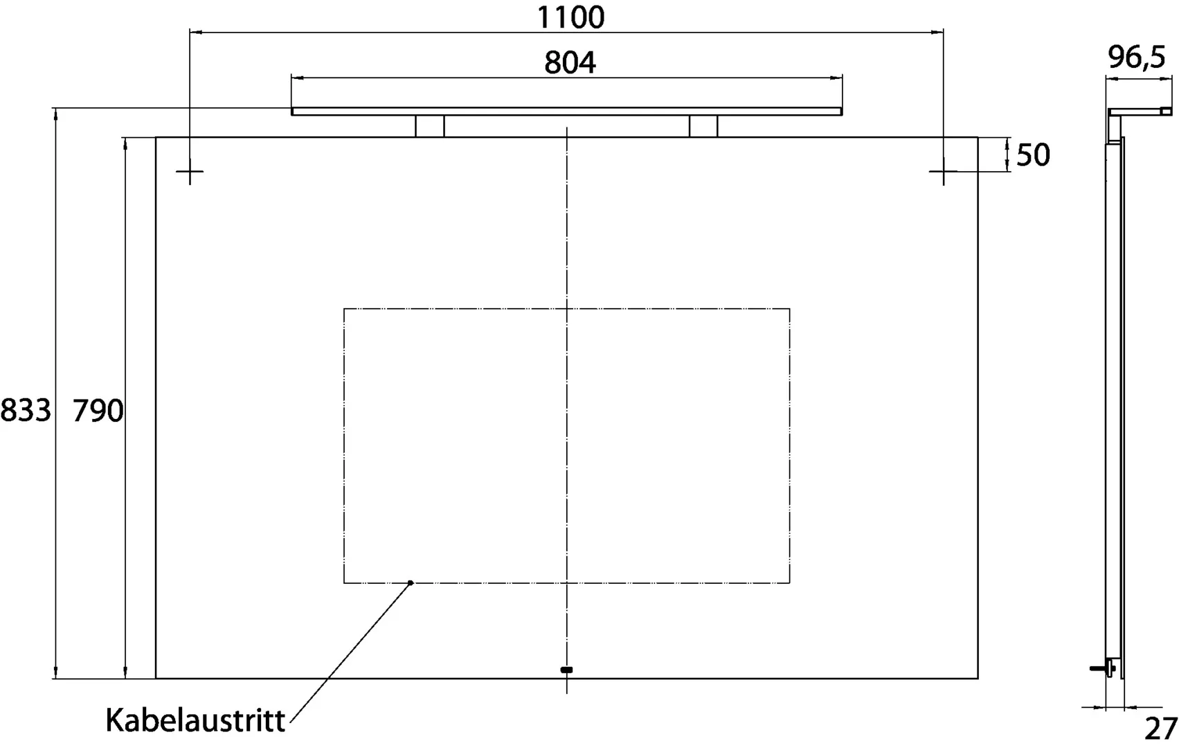 emco Lichtspiegel „mee“ 120 × 83,3 cm