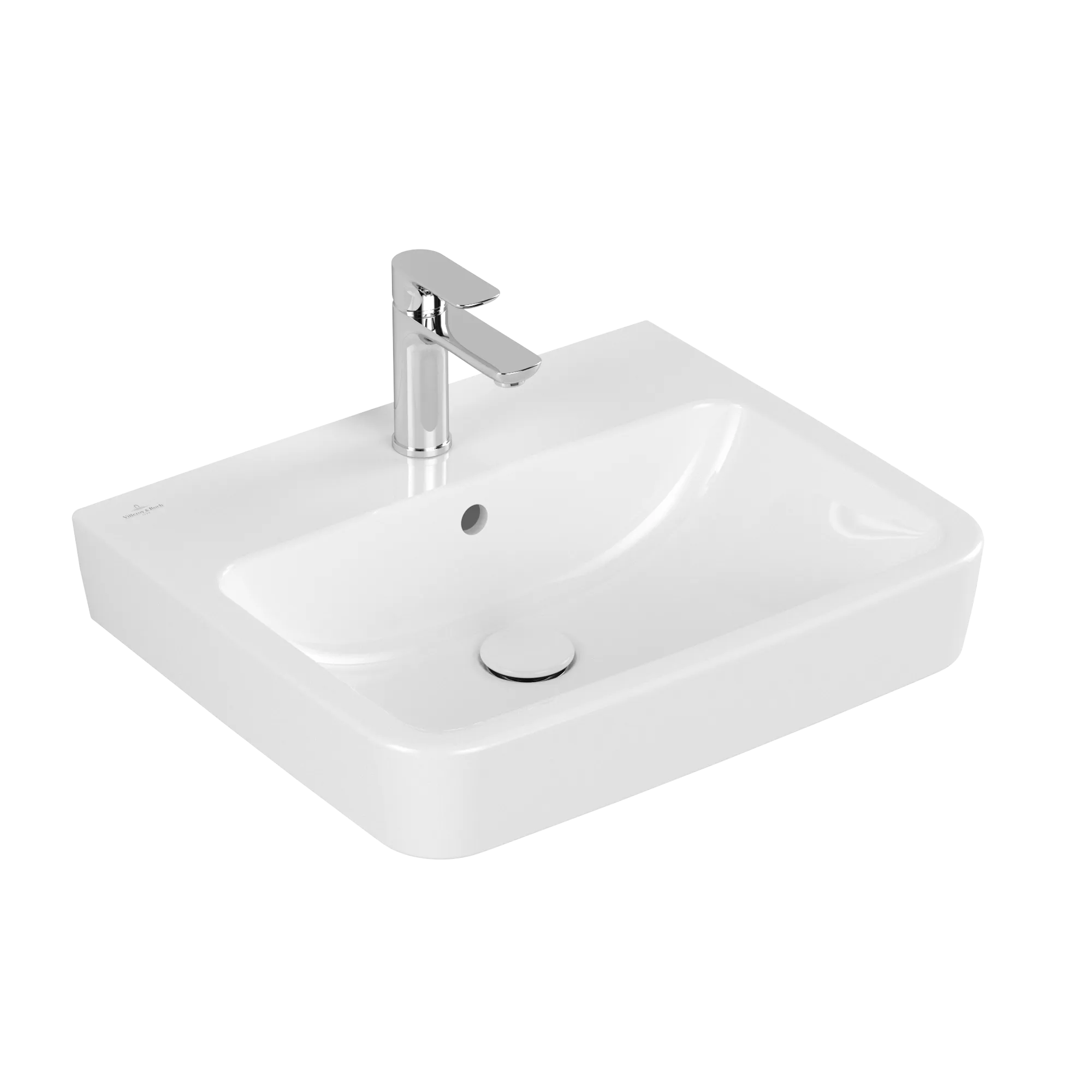 Villeroy & Boch Einbau-/Aufsatz Wandwaschtisch geschliffen „O.novo“ 550 × 460 × 175 mm, für Becken mittig, mit Hahnlochbohrung, Hahnlochposition mittig in Weiß Alpin Villeroy & Boch Einbau-/Aufsatz Wandwaschtisch geschliffen „O.novo“ 550 × 460 × 175 mm, für Becken mittig, mit Hahnlochbohrung, Hahnlochposition mittig in Weiß Alpin