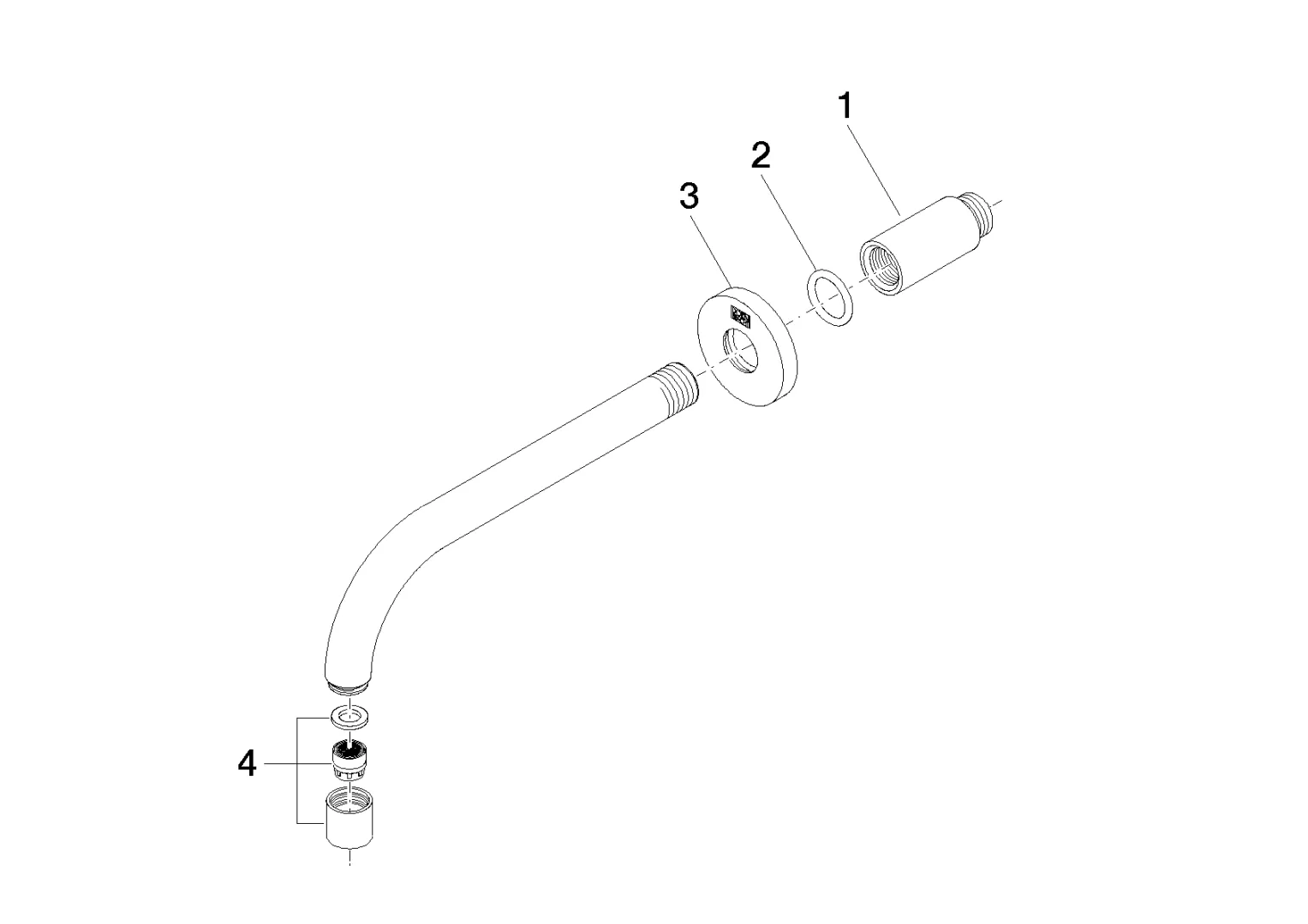 Dornbracht Waschtisch-Wand-Auslauf ohne Ablaufgarnitur Chrom 13800882 Dornbracht Waschtisch-Wand-Auslauf ohne Ablaufgarnitur Chrom 13800882