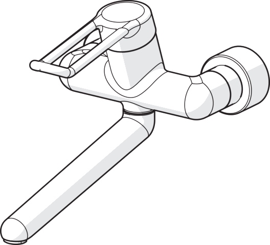 Einhand-Waschtischarmatur Bedienungshebel lang „Medipro“ Ausladung 311 mm in Chrom Einhand-Waschtischarmatur Bedienungshebel lang „Medipro“ Ausladung 311 mm in Chrom