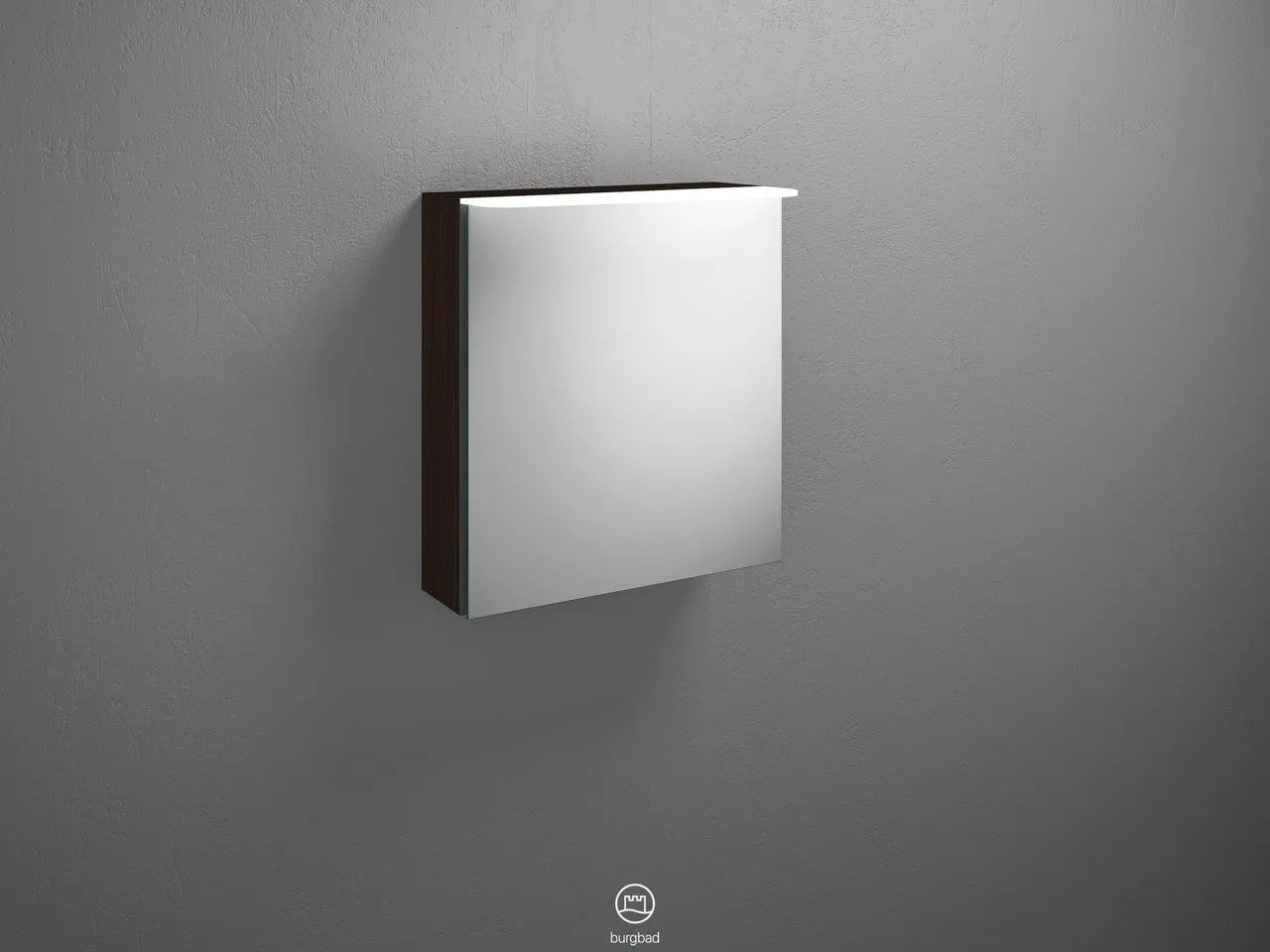 Burgbad Spiegelschrank Badu SFTU060, 310x600x665 mm, LED-Aufsatzleuchte 4200 K, beidseitig verspiegelt