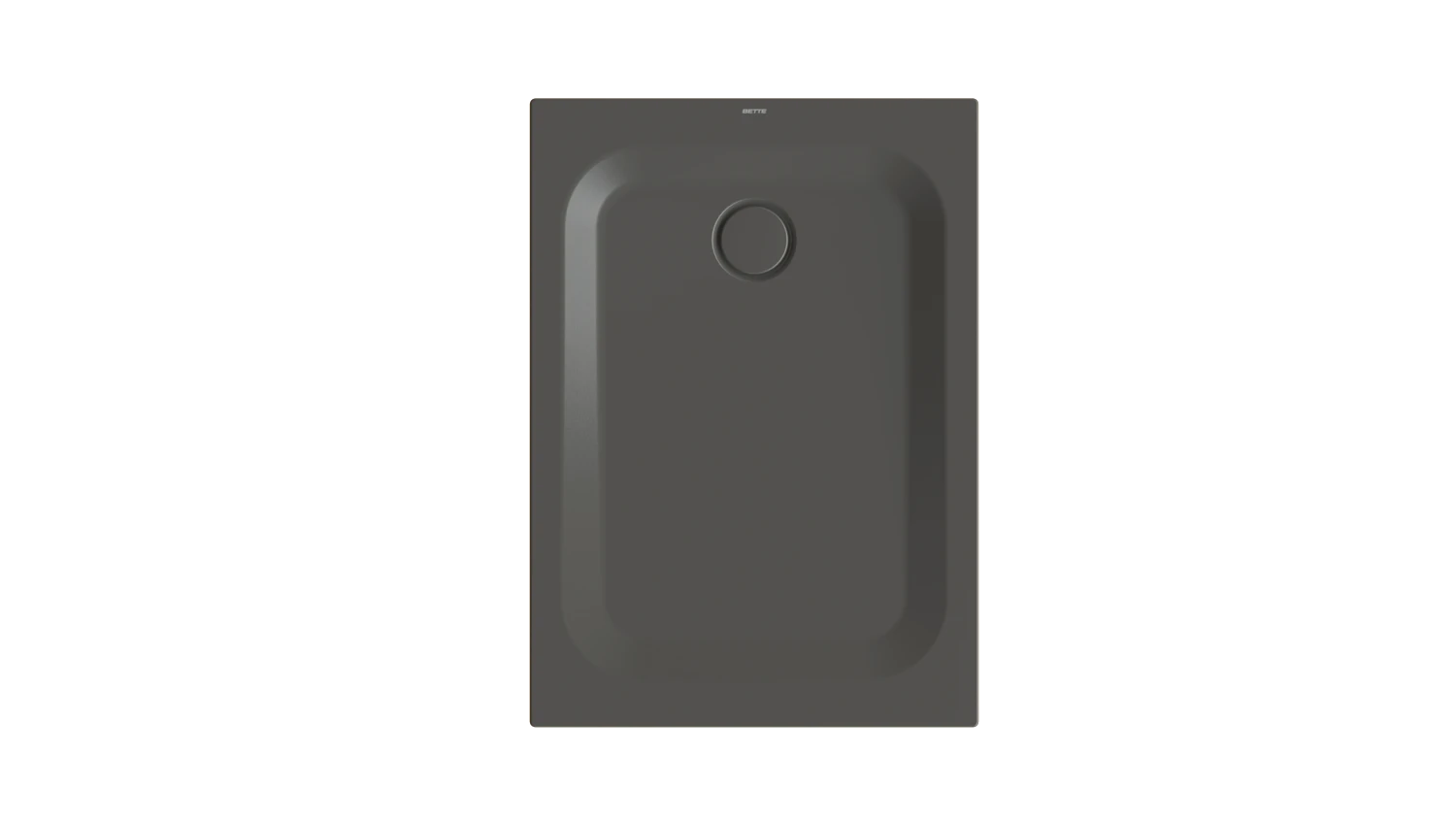 Bette rechteck Duschwanne „BetteUltra“ 1050 × 750 mm mit BetteAntirutsch Pro, ohne Oberflächenveredelung, mit Minimum-Wannenträger, in Anthracite