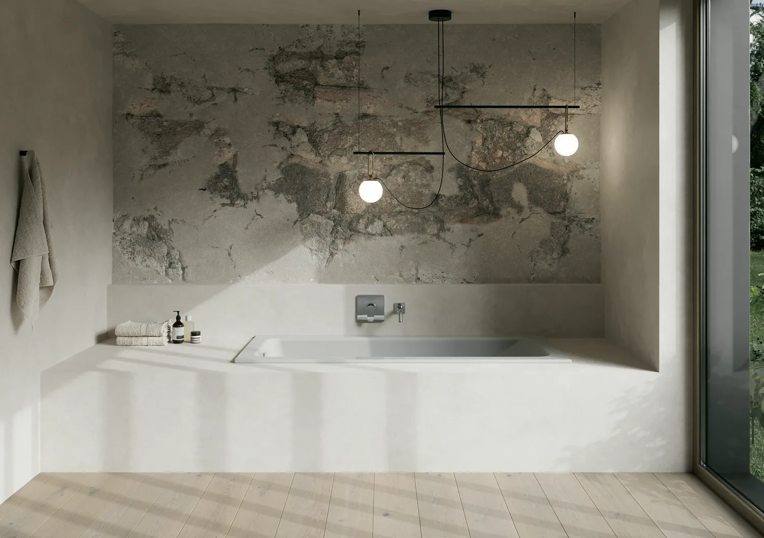BetteOne Relax Badewanne, 1-Sitzer, glasierter Titan-Stahl, 2000 x 900 x 450 mm, 20 mm Randhöhe, Manhattan PLUS