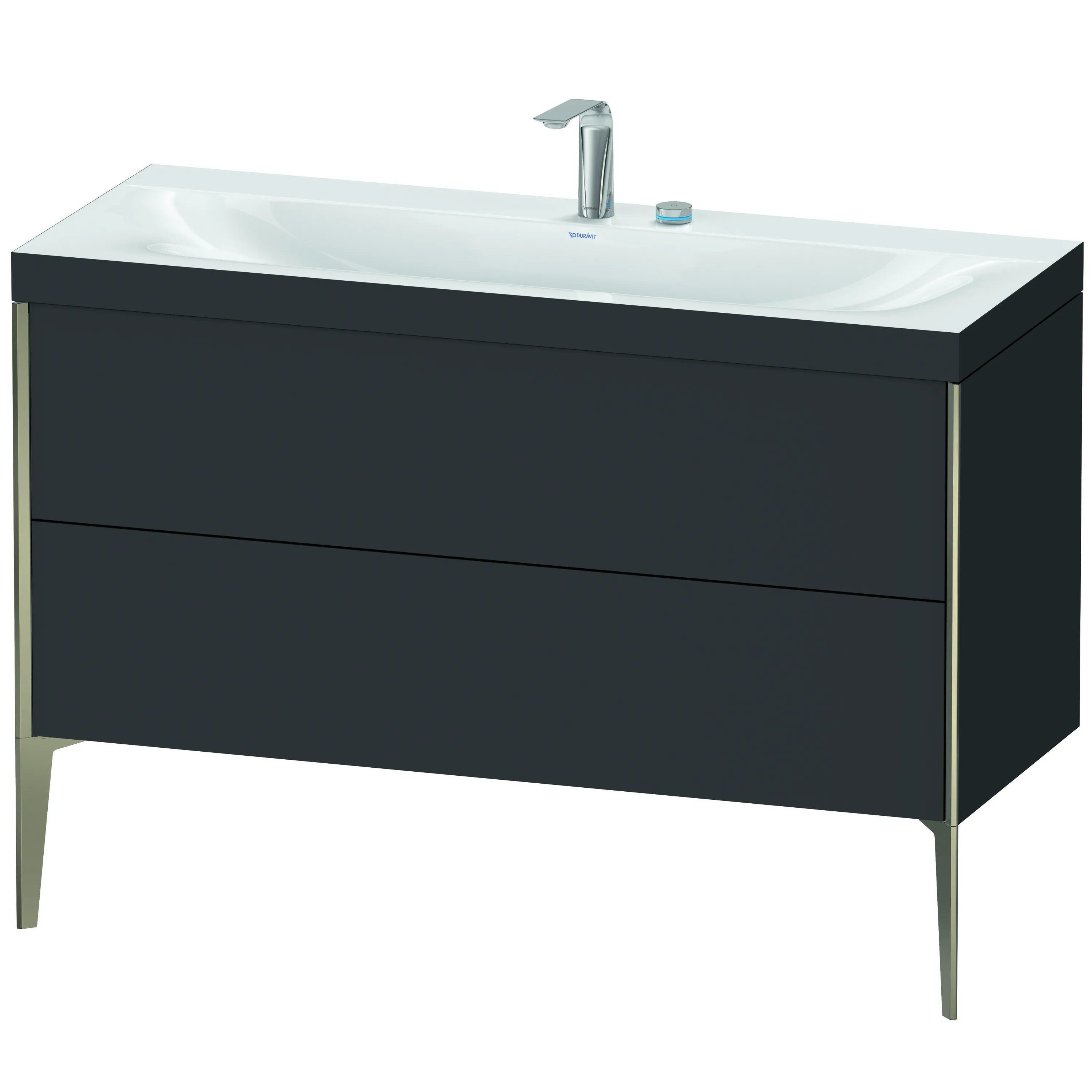 Duravit Waschtischunterschrank bodenstehend „XViu“ 120 × 61 × 48 cm in Graphit Supermatt