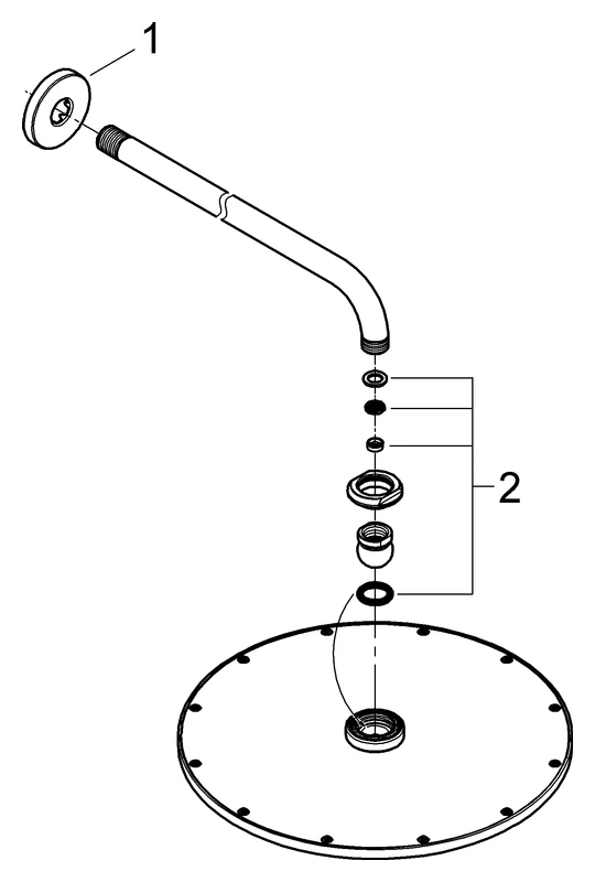 Kopfbrauseset Rainshower Cosmopolitan 310 26066, Brausearm 380 mm, 9,5 l/min Durchflusskonstanthalter, chrom Kopfbrauseset Rainshower Cosmopolitan 310 26066, Brausearm 380 mm, 9,5 l/min Durchflusskonstanthalter, chrom