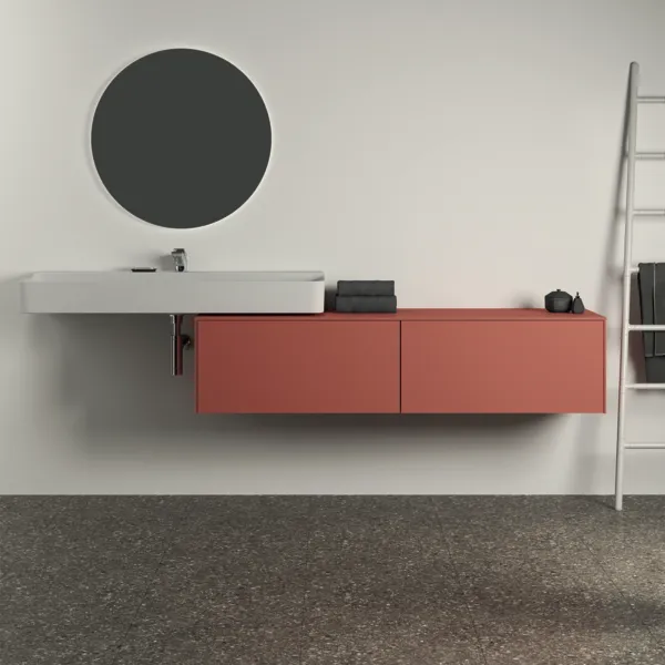 Ideal Standard Waschtischunterschrank Conca, 2 Auszüge, ohne Ausschnitt, 1587x505x370 mm, Sunset