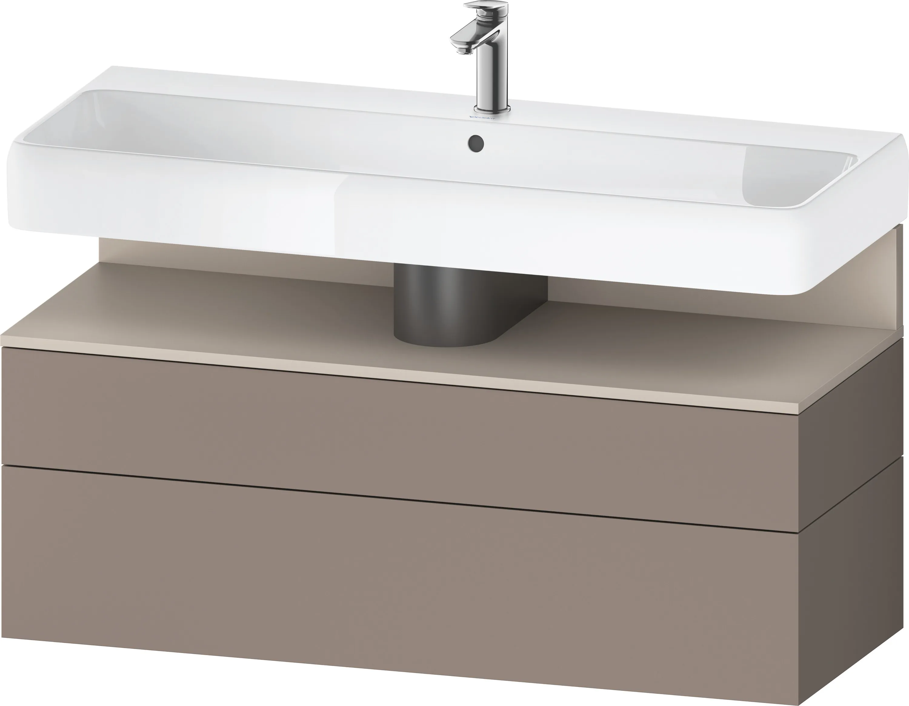Duravit Waschtischunterschrank wandhängend „Qatego“ 119 × 59 × 47 cm, mit Beleuchtung