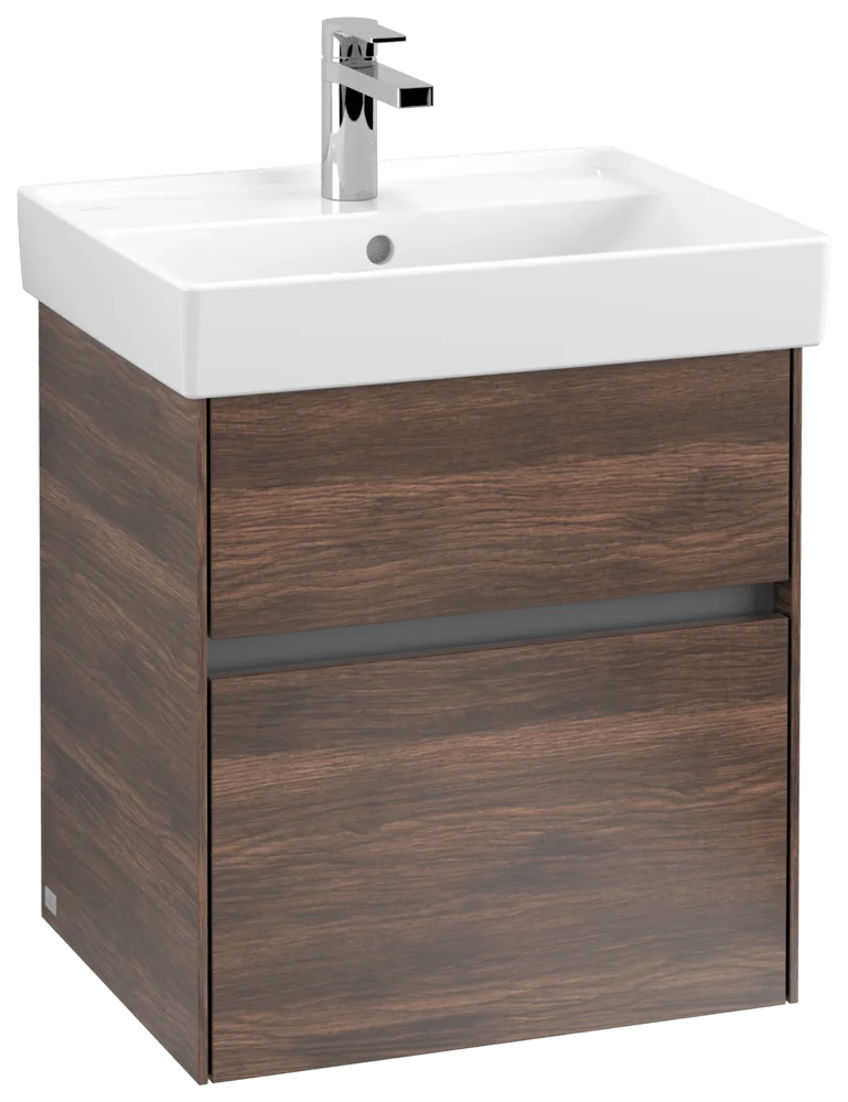 Villeroy & Boch Waschbeckenunterschrank Collaro C00700 Arizona Oak, 510x414 mm, Höhe 546 mm, mit SoftClosing und integrierten Aluminiumgriffen