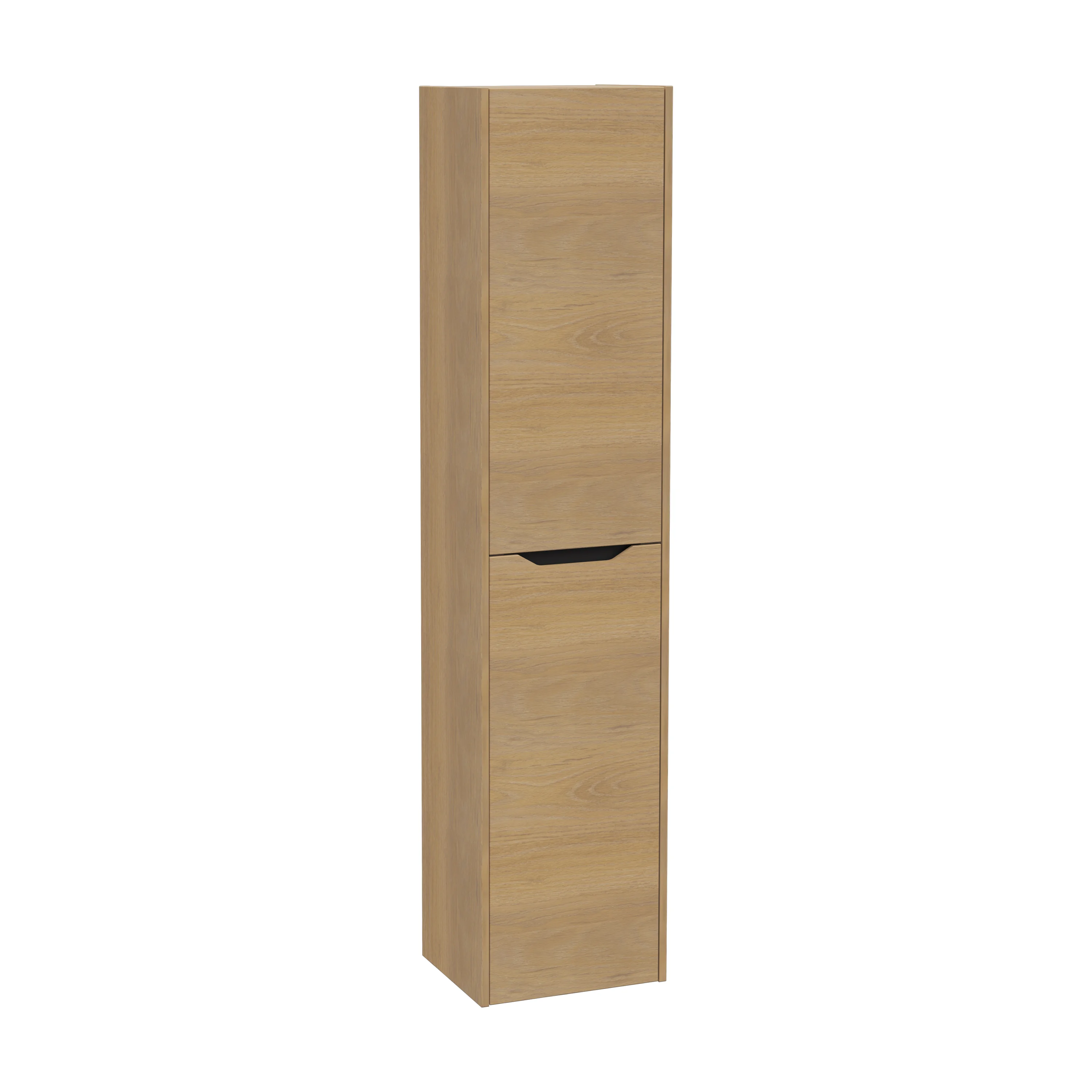 New Integra Square Hochschrank mit 2 Türen 40 x 35 x 180 cm (BxTxH) Türanschlag links Eiche Gold