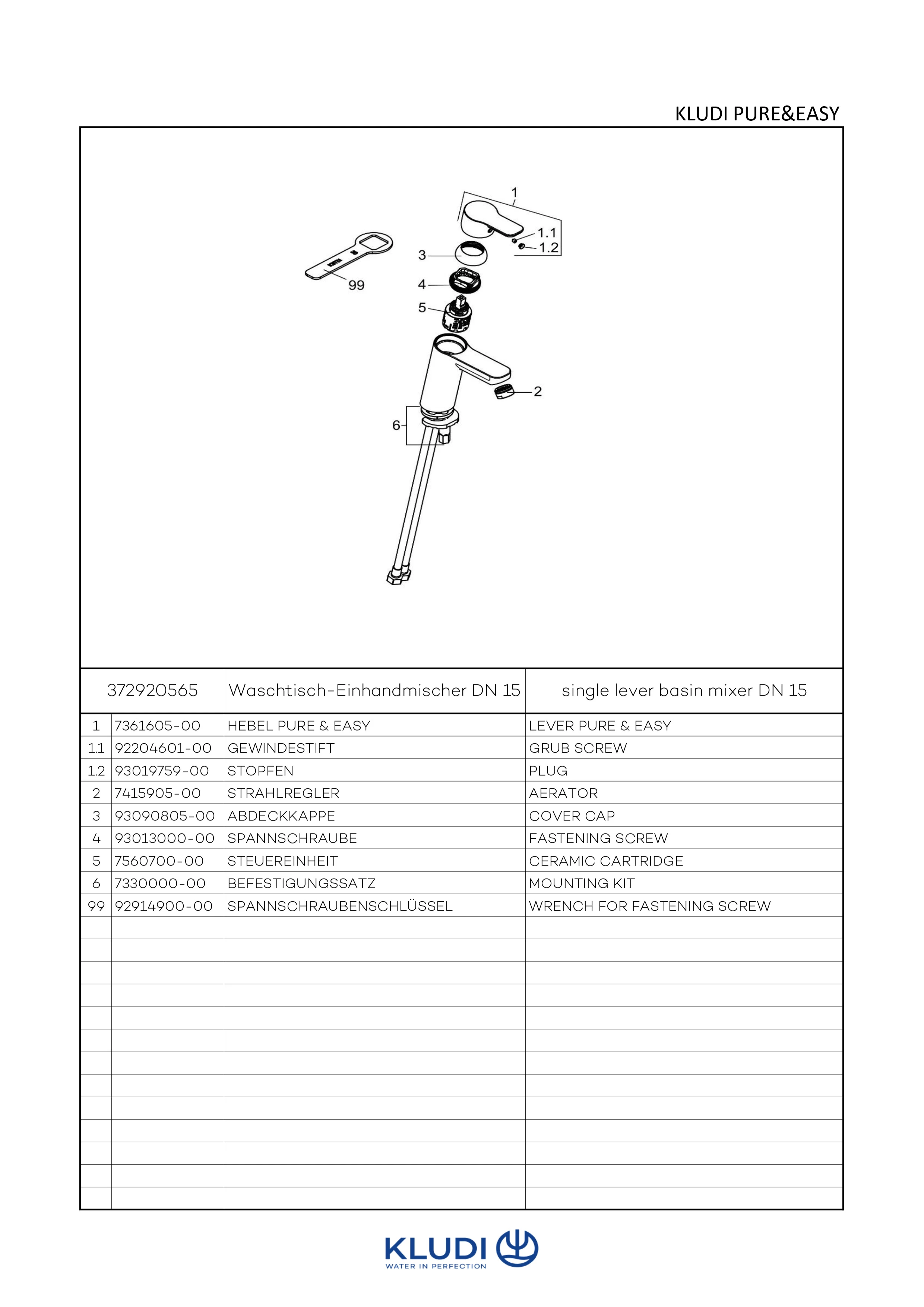 PURE & EASY WaschtischEHM 100 ohne Ablaufgarnitur chrom PURE & EASY WaschtischEHM 100 ohne Ablaufgarnitur chrom