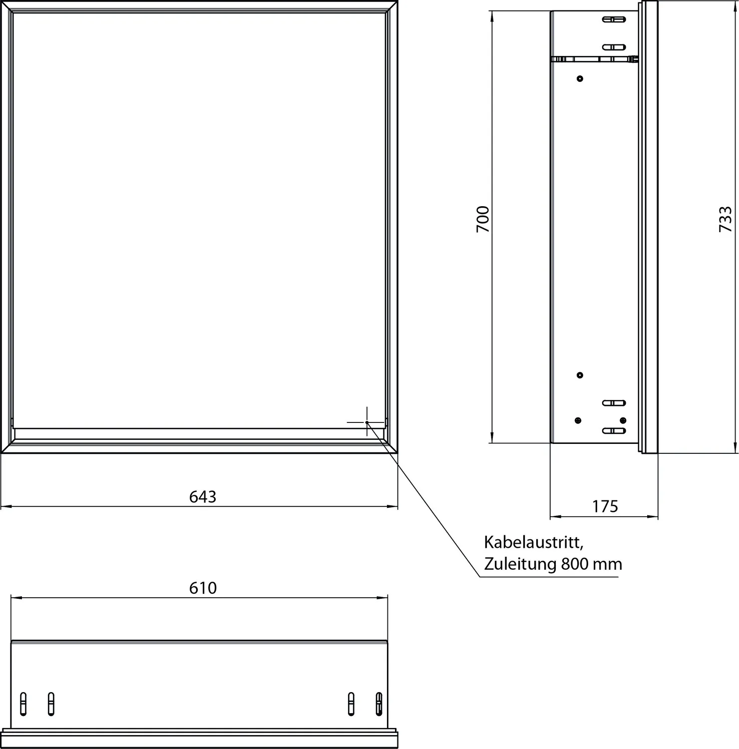 emco Spiegelschrank „loft“ 64,3 × 73,3 × 17,5 cm emco Spiegelschrank „loft“ 64,3 × 73,3 × 17,5 cm