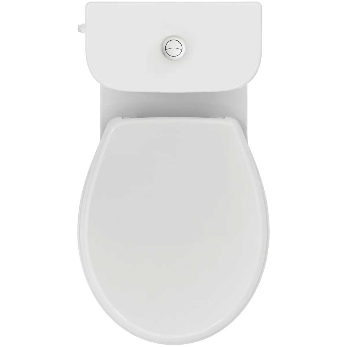 Ideal Standard Eurovit Standtiefspül-WC mit Spülkasten, seitlichem Zulauf und WC-Sitz in Weiß