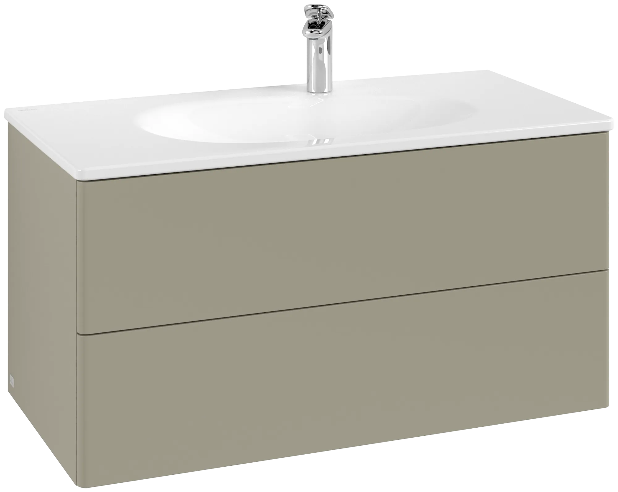 Villeroy & Boch Waschtischunterschrank für Schrankwaschtisch „Antao“ 988 × 504 × 496 mm Stone Grey Matt Lacquer, für Becken mittig, mit Beleuchtung Villeroy & Boch Waschtischunterschrank für Schrankwaschtisch „Antao“ 988 × 504 × 496 mm Stone Grey Matt Lacquer, für Becken mittig, mit Beleuchtung
