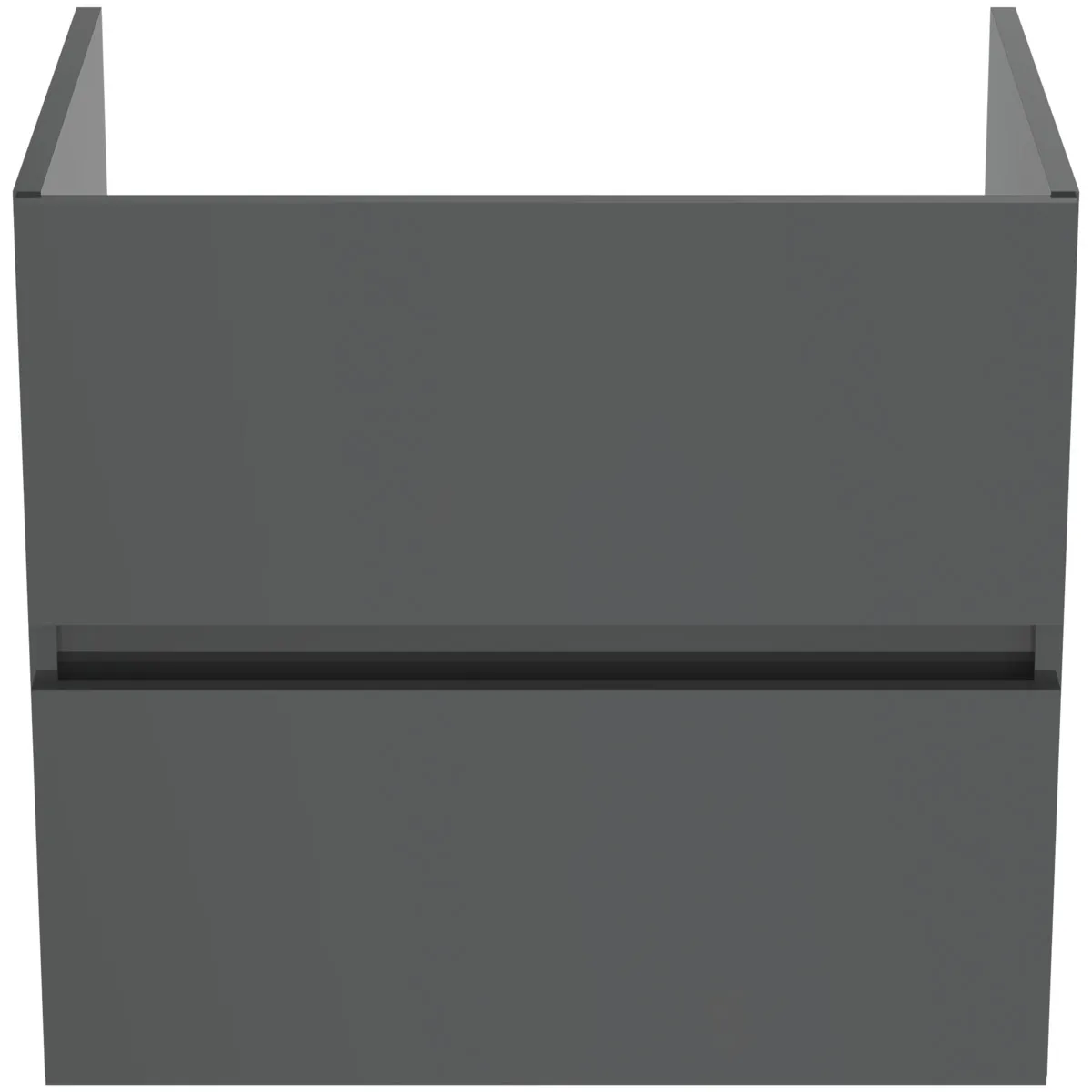 Ideal Standard Waschtischunterschrank „Eurovit+“ 60 × 55 × 44 cm Hochglanz grau lackiert