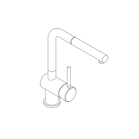 Kludi L STEEL Spültisch-Einhandmischer herausziehbarer Auslauf Edelstahl