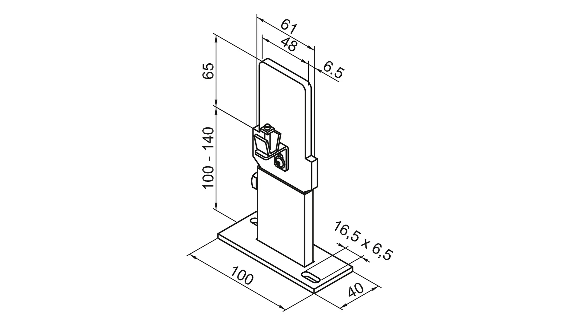 Zubehör Fußkonsole FMORV 14-R2, RAL 9016 Zubehör Fußkonsole FMORV 14-R2, RAL 9016